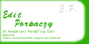 edit porpaczy business card